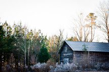 An old isolated barn. 