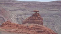 Mexican Hat and Monument Valley, Towering Sandstone Buttes on Navajo Tribal on Arizona - Utah Border USA