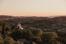 a church on the hillside of Italy