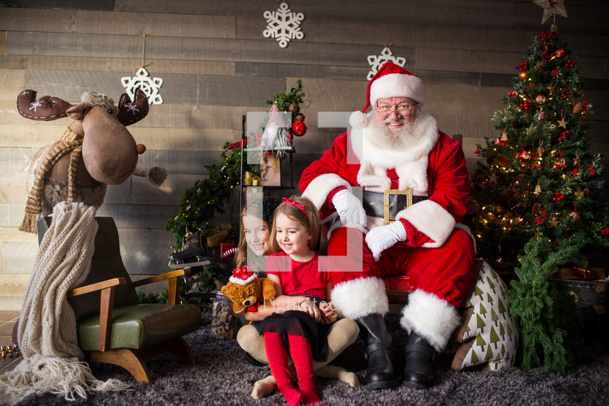 girl with Santa Claus 