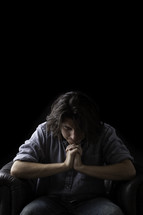 a man in prayer