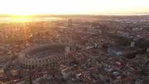Arles city Vincent van Gogh inspiration France aerial shot mysterious atmosphere 