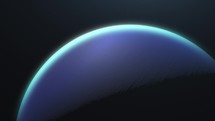 Beautiful blue planet of Neptune in sunlight	