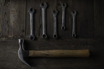 wrenches and hammer 