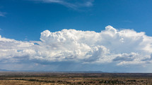Pano of storm clouds over the desert