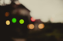 red, green, and yellow bokeh lights
