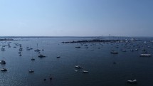 Newport Bridge and harbor in 4k
