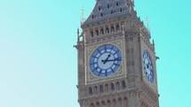 Big Ben tower clock, Palace of Westminster, Houses of Parliament in London. 