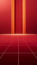 Red luxurious stage background, 3d rendering.
