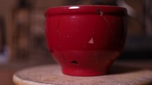 a rebuilt porcelain pot 