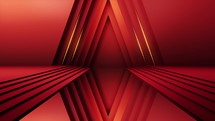 Red luxurious stage background, 3d rendering.
