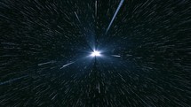 Travel through the space to magic light of deep universe Star-trails of Stars motion Astronomy Animation
