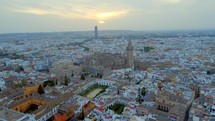 Historic Seville Cathedral in Span, Seen from an Aerial View