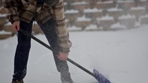 Man shoveling snow