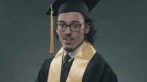 graduate posing 