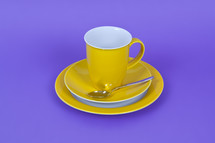 cup, spoon, and saucer 