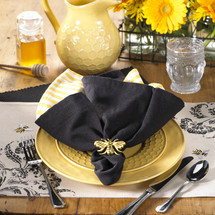 spring place setting on a table 