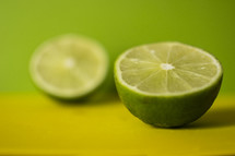 Lime cut in half.