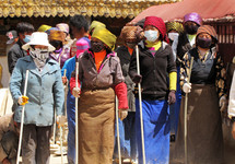 people wearing face masks in TIbet