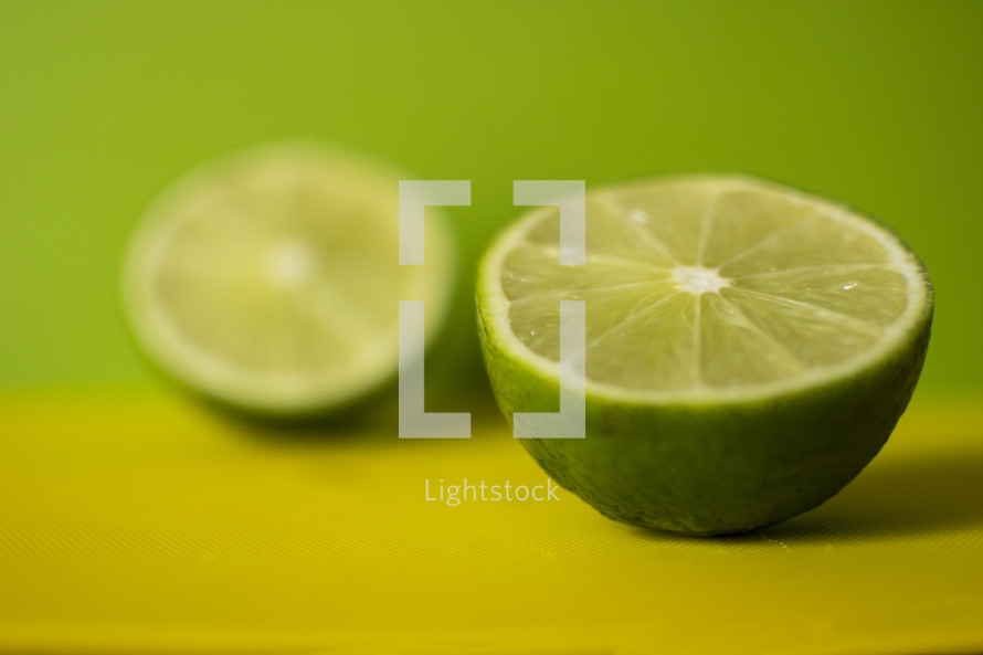 Lime cut in half.