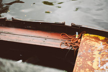 old boat and water 