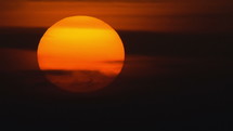 Colorful sunset closeup time lapse
