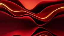 Abstract red curve geometry background, 3d rendering.