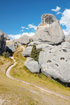An image of a landscape scenery at Castle Hill New Zealand