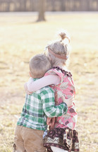 Children hugging