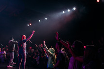 musicians on stage at a youth worship service 