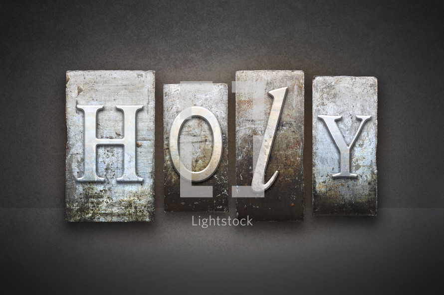 the word Holy letter stamps 