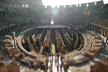 interior of the Coliseum in Rome 