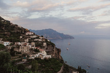 homes along a mountainous coastline in Italy