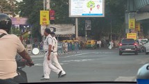 Busy streets and people in Kolkata India