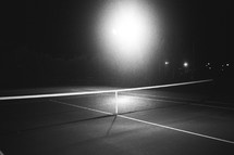 tennis court at night 