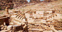 archeological site and ruins in a desert 