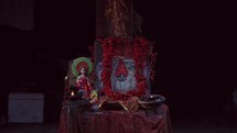 Altar to the Hindu idol and god at the Taraknath Temple in Kolkata, India.