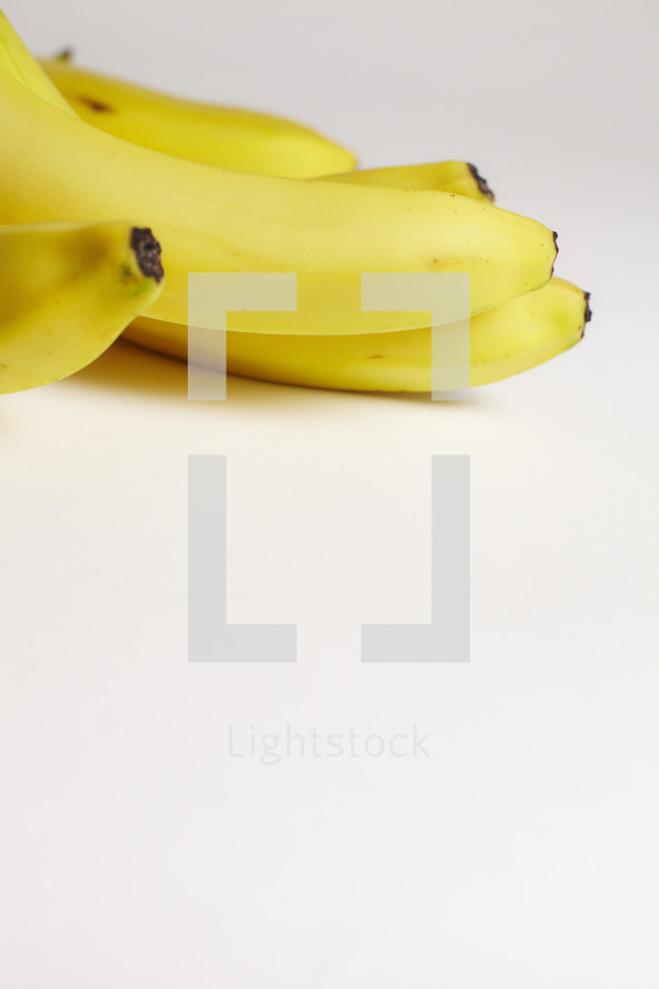 A bunch of bananas isolated on white