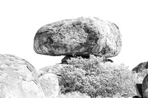 large rock balancing 