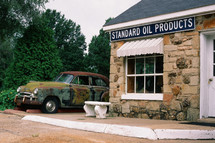 vintage car and car shop 