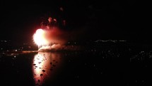 Fireworks bursting in the night sky 