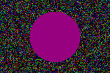 Pointillize, abstract background with fuchsia circle 