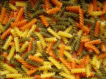 colorful dried noodles, 
