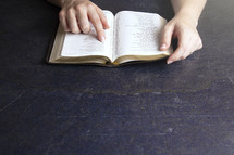  Woman Studying Her Bible at a Table