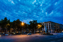 streets in Spain in the evening 