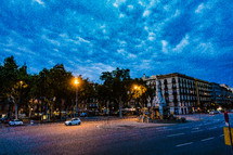 streets of Spain in the evening 