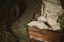 The manger of Jesus' birth in side the stable
