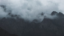 clouds over mountains 