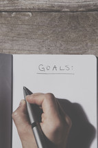 Making a goals list 
