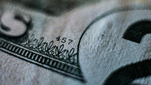 twenty dollar bill closeup 